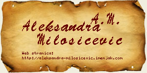 Aleksandra Milošičević vizit kartica
